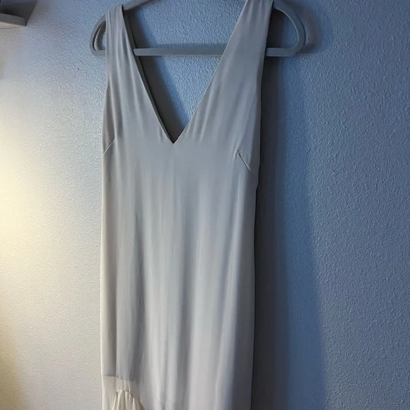 Abercrombie Plunge Godet Maxi Dress | Size Small | Altered | Warm Beige - Picture 7 of 9